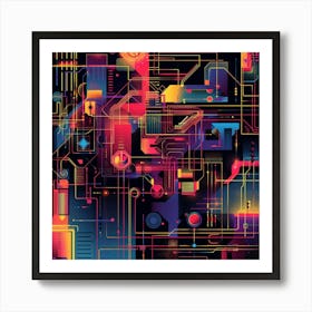 Abstract Computer Background Art Print