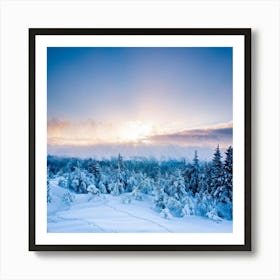 Abstract Landscape Showcasing The Battle Between Winters Chill And The New Years Promise Sun Rays (5) Art Print