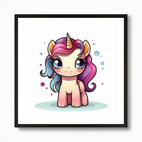 Cute Unicorn 289 Art Print