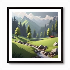 Landscape Painting 115 Art Print