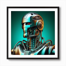 Cyborg Robot Art Print