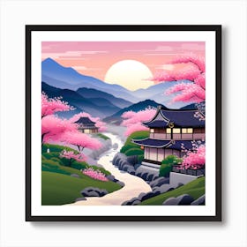 Japanese Landscape 2 Art Print