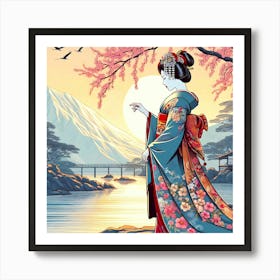 Geisha art327 Art Print