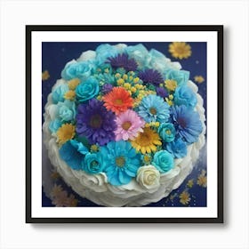 Cake With Flowers 1 Art Print