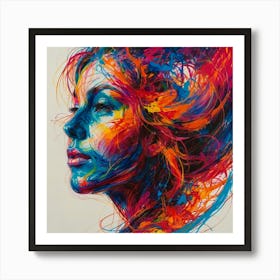 Abstract Of A Woman Art Print