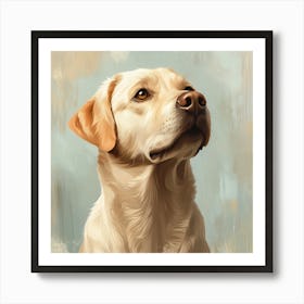 Labrador Retriever Calm Oil Painting 10 Art Print