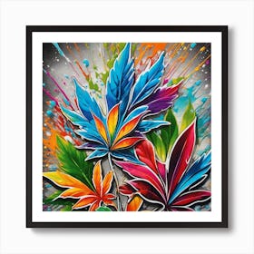 Colorful Leaves 1 Art Print