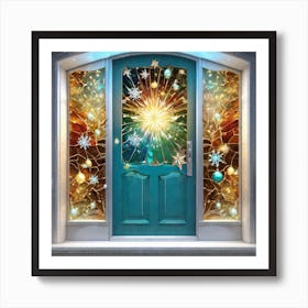 Christmas Door 66 Art Print