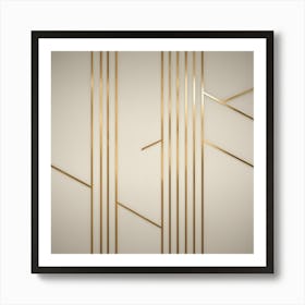 Gold Deco Wall Art Art Print