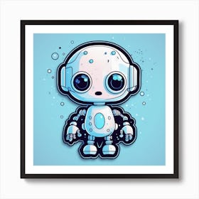 Cute Robot 2 Art Print