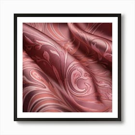 Pink Silk Fabric Art Print