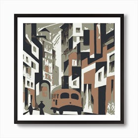 Abstract City Street 9 Art Print