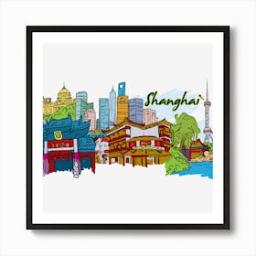 Shanghai Cityscape Art Print