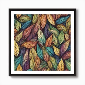 Colorful Leaves Art Print