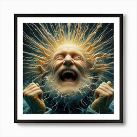 Old Man In The Water Art Print