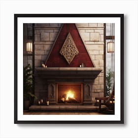 Fireplace 2 Art Print
