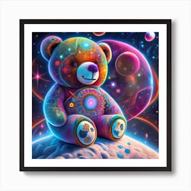 Psychedelic Teddy Bear 2 Art Print