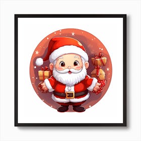 Santa Claus With Gifts Art Print