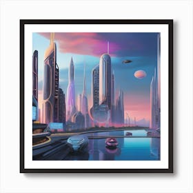 Futuristic Cityscape 17 Art Print