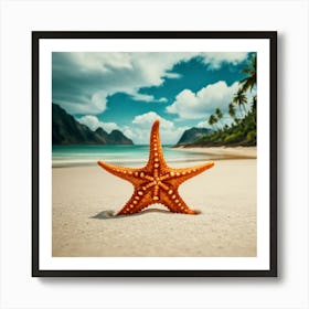 Starfish On The Beach 3 Art Print