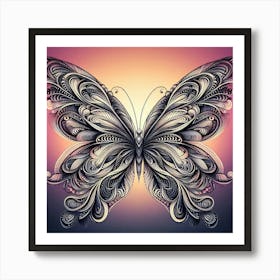 Symmetry Butterfly Art 2 Art Print