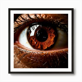 Close Up Of A Brown Eye 2 Art Print