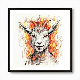 Goat On Fire 37 Affiche