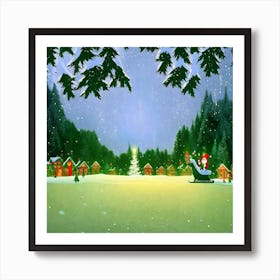 Christmas Village Art Print