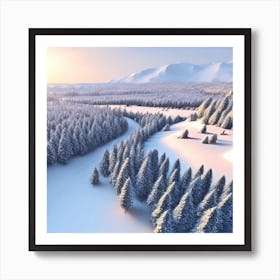 Winter Landscape 68 Art Print