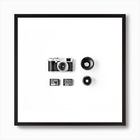 Black And White Camera Art Print