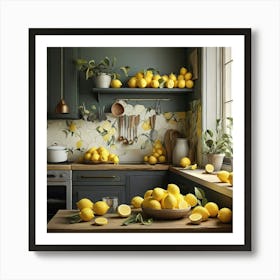 Default Lemons Kitchen Art Print 1 Poster