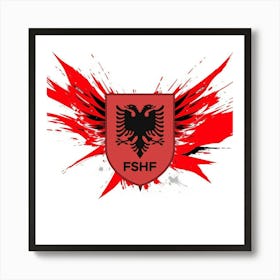 Albania National Football Team Logo Wall Art 4 Art Print