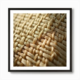 Close Up Of A Woven Basket Art Print