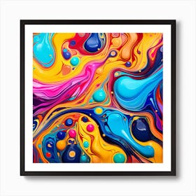 Abstract Of Colorful Liquids 1 Art Print