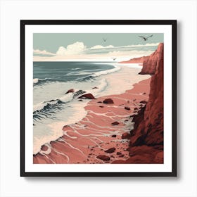 Cliffs And Waves Art Print