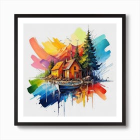 Stunning watercolor landscapes 5 Art Print