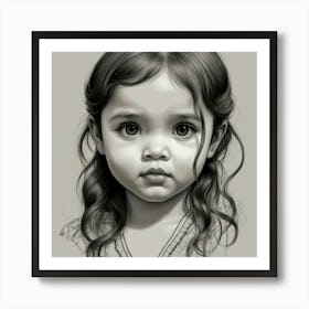 Portrait Of A Little Girl 1 Art Print