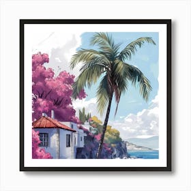 Of A House By The Sea Art Print