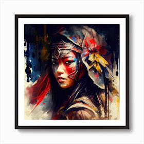 Powerful Asian Warrior Woman  #2 Art Print