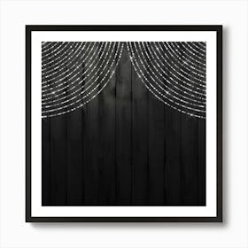 Black And White Starry Night Background Poster