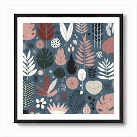 Scandinavian style, Jungle Bouquet 2 Art Print