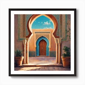 Moroccan Grand Door Art Print