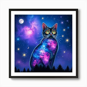 Galaxy Cat 1 Art Print