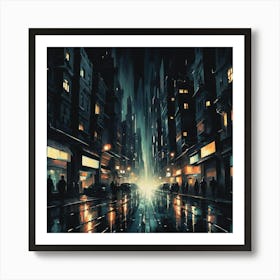 Night City 4 Art Print