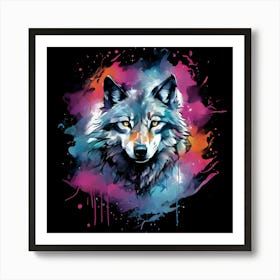 Wolf Painting 14 Art Print