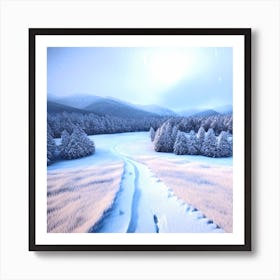 Snowy Landscape 66 Art Print