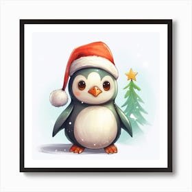 Christmas Penguin 1 Art Print