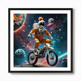 Space Biker Art Print