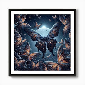 Dark Butterfly Art Art Print