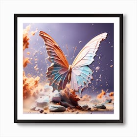 Butterfly of marble Art Print